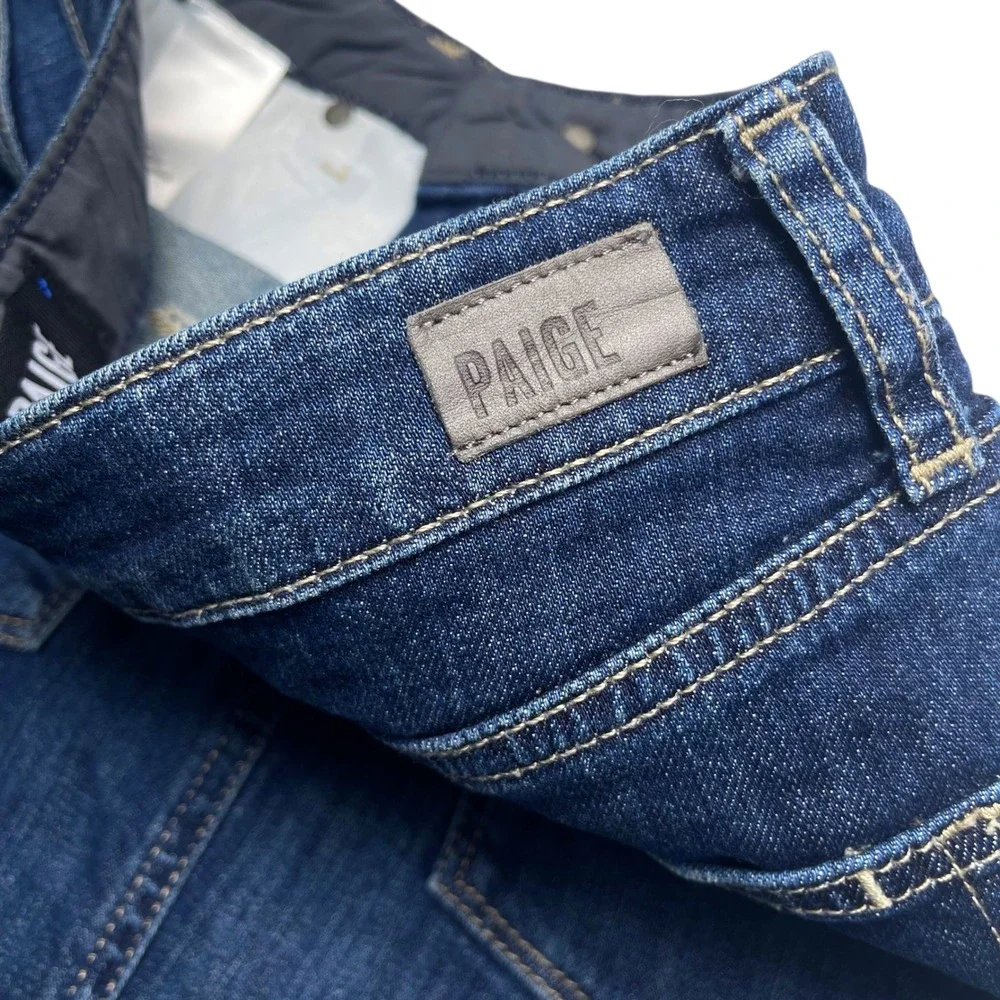 PAIGE Denim Skirt Blue Eliana Raw Edge Mini Style Sz 25 Normcore Classic Stretch